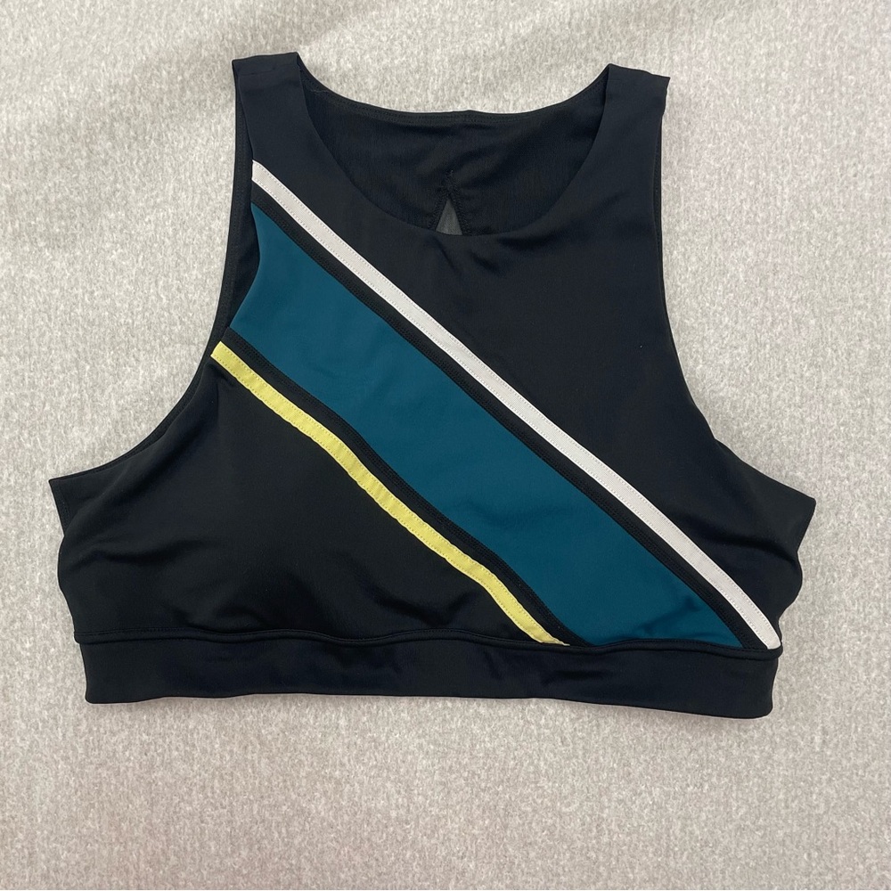 Zella women's ‎ Black Sports Bra with removable padding. Pre-Loved Good. Size XL